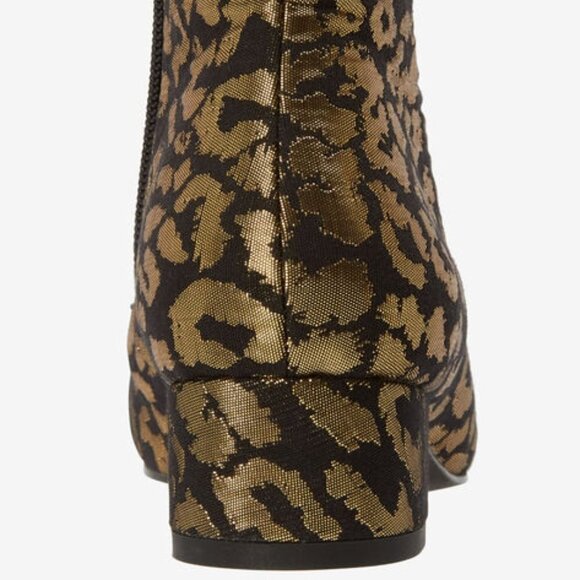 Comfortview® The Henley Fab Leopard Metallic Gold  Bootie  7 wide 7W 7WW - Picture 4 of 8